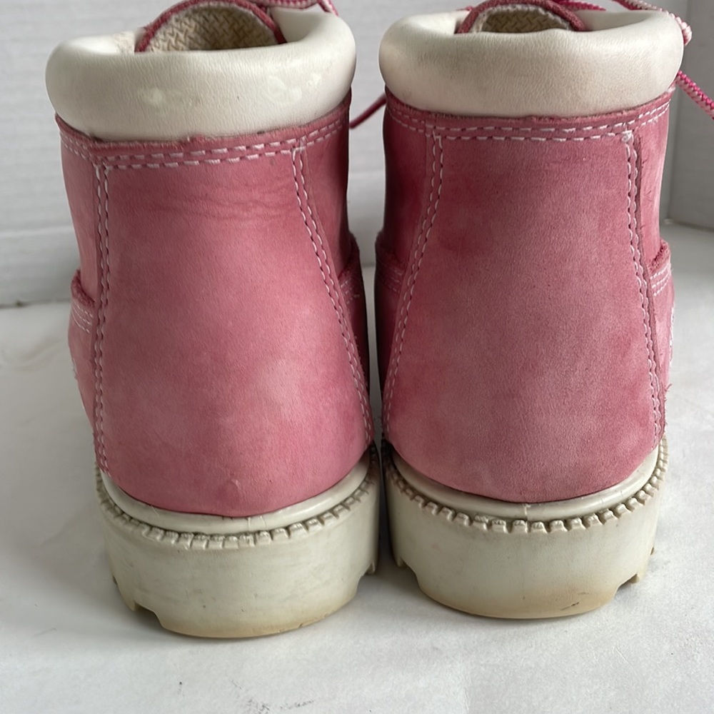 Y2K TIMBERLAND boots Womans 7.5 pink Nellie Ankle - Picture 9 of 13